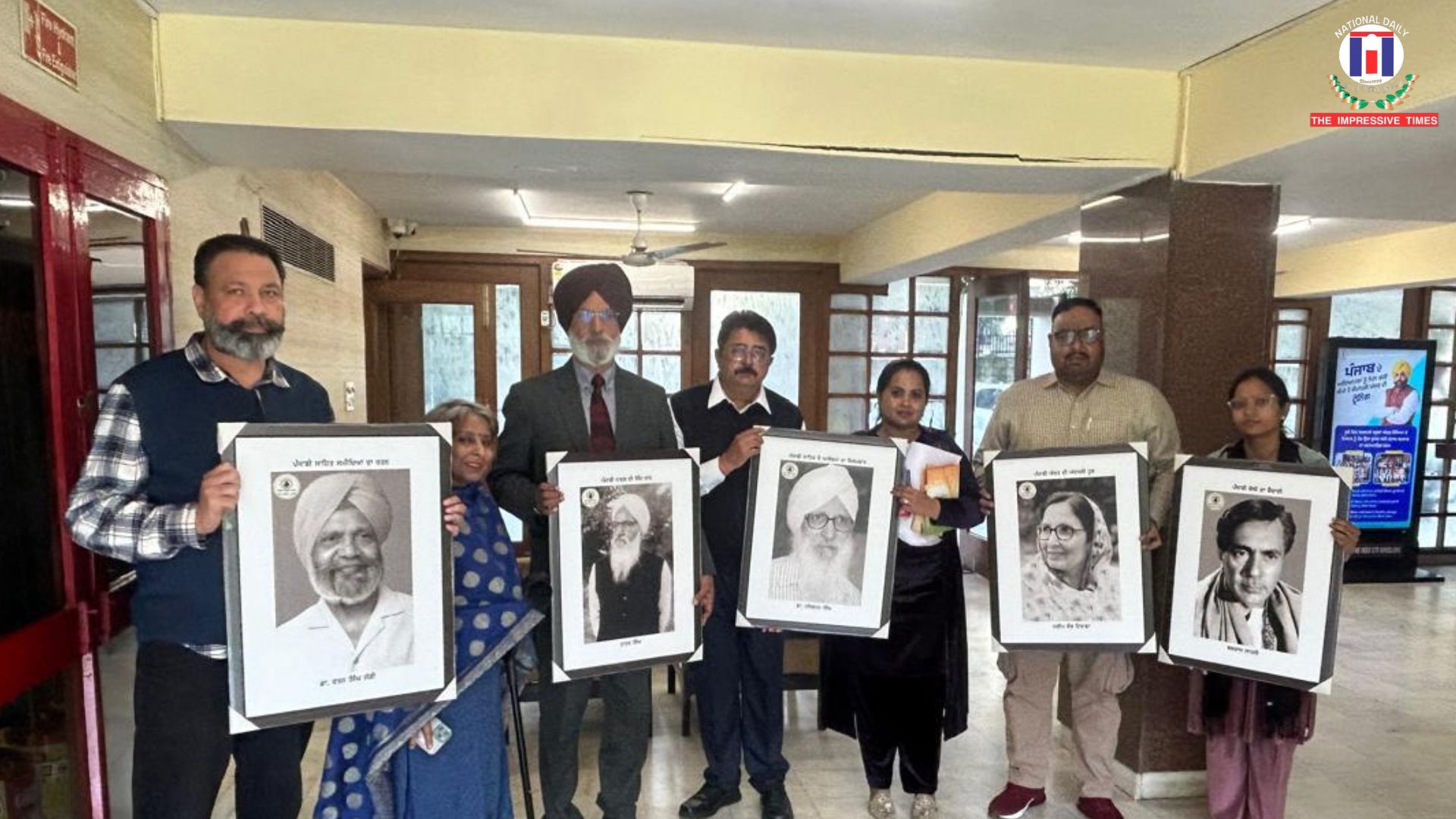 Portraits of 20 prominent writers and scholars installed at Punjab Bhawan, New Delhi