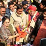 Helicopter Shower of Flowers Marks Birthday Celebrations of Minister Rajesh Nagar in Faridabad