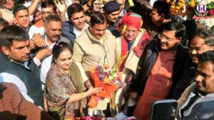 Helicopter Shower of Flowers Marks Birthday Celebrations of Minister Rajesh Nagar in Faridabad