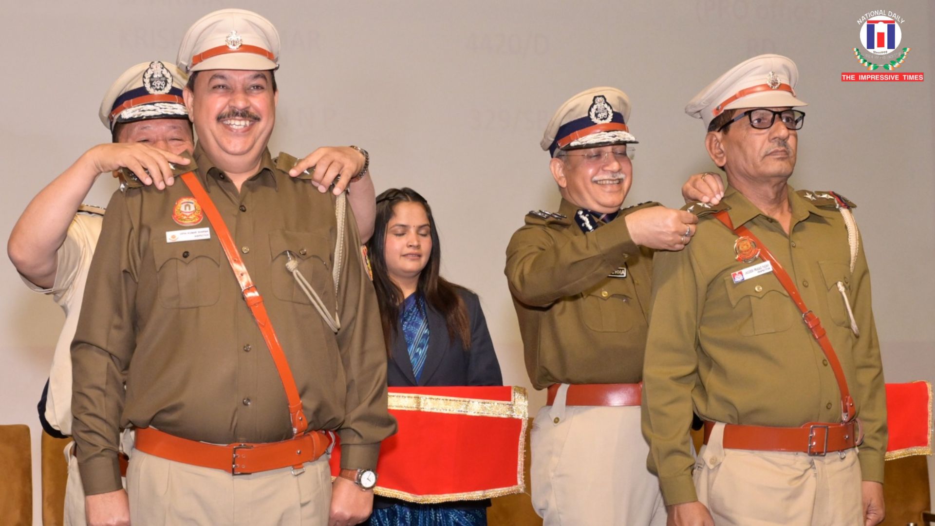 Delhi Police Organises Pipping Ceremony at PHQ: 88 Police Personnel Conferred Honorary Ranks on Retirement