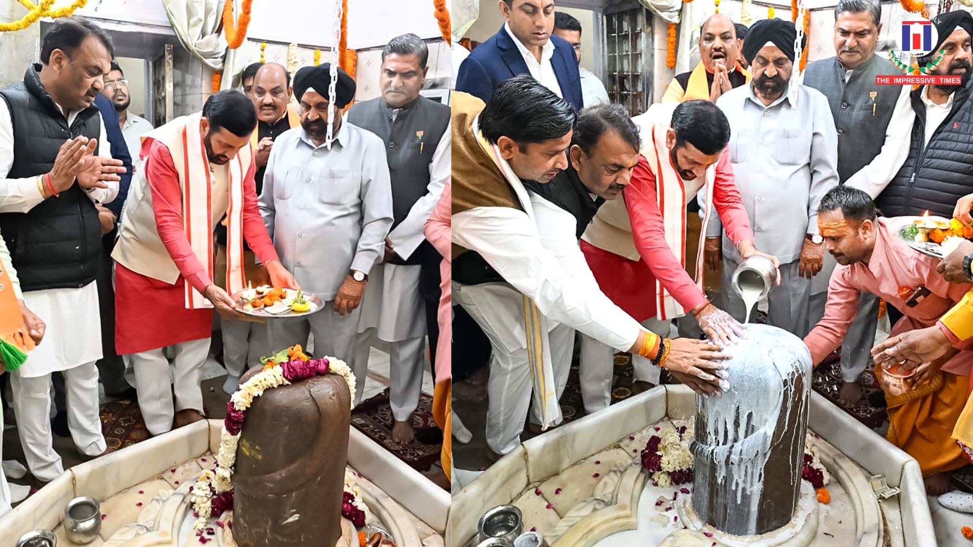 CM Nayab Saini Offers Prayers at Nalheshwar Temple on Maha Shivratri