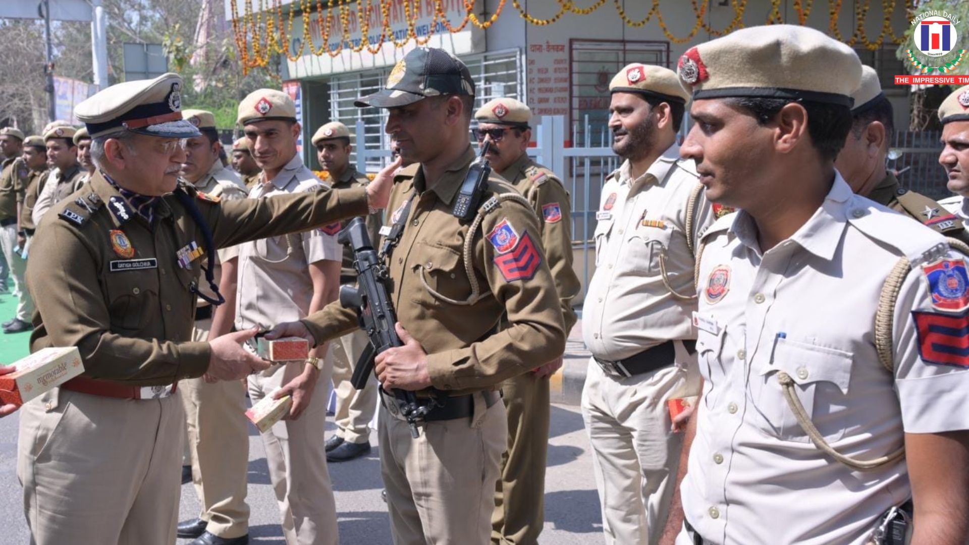 CP, Delhi Visits Personnel Deployed Across the City During Holi Celebrations