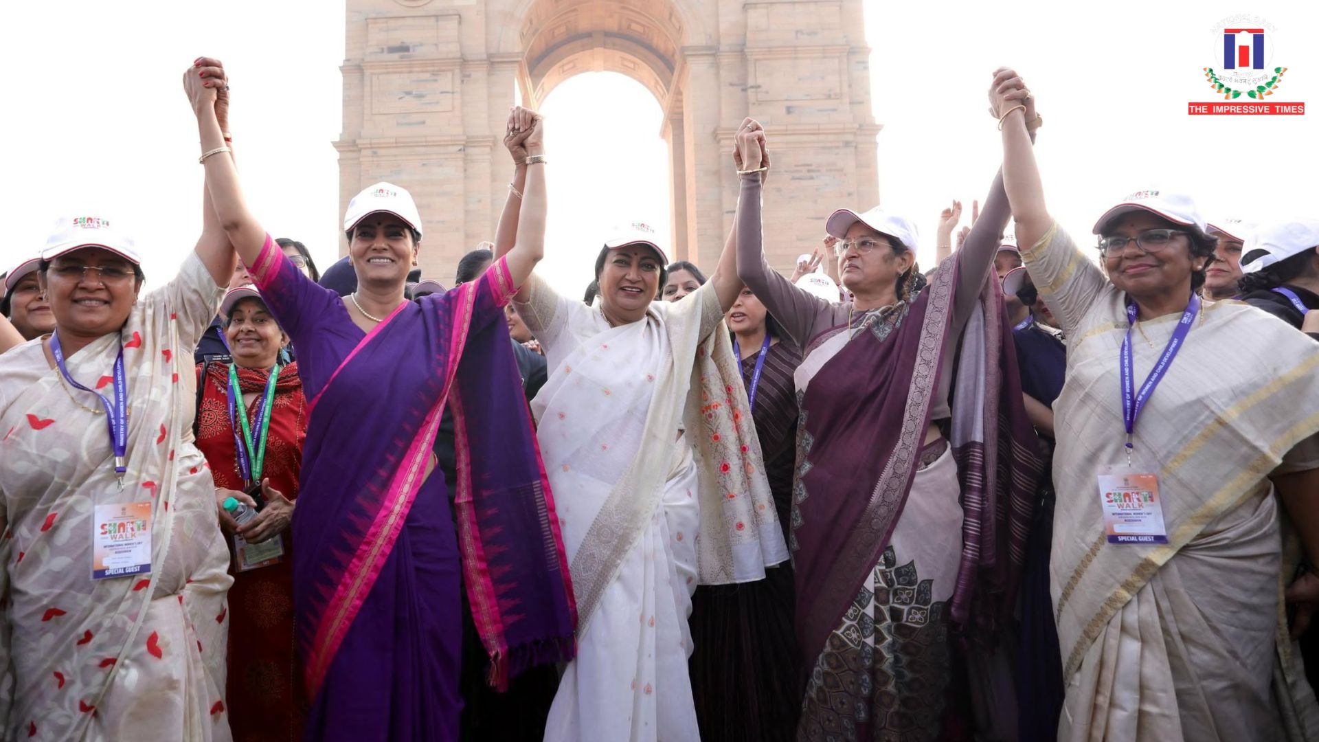 CM Rekha Gupta Joins ‘Shakti Walk #SheLeadsBharat’ at Kartavya Path on International Women’s Day