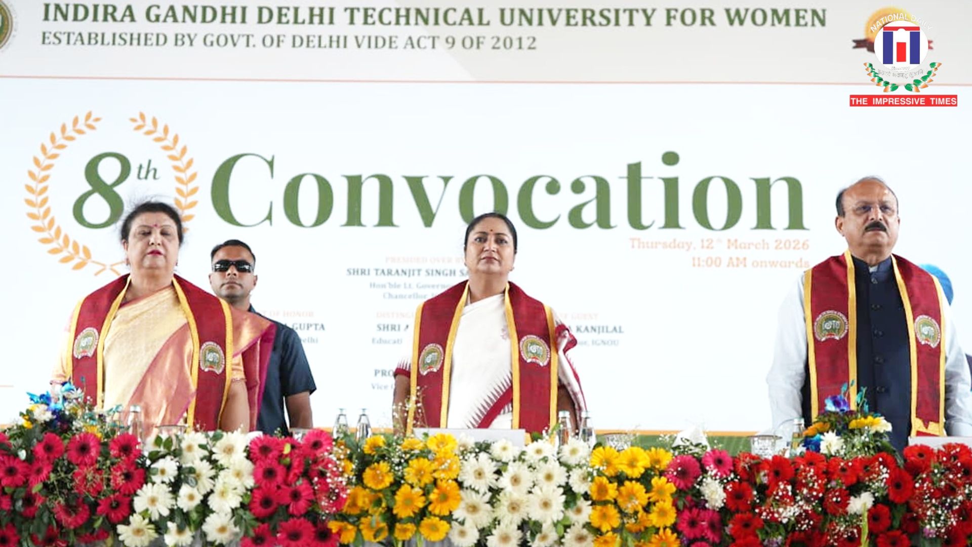 CM Rekha Gupta Inspires Graduates at 8th Convocation of Indira Gandhi Delhi Technical University for Women (IGDTUW): “Daughters Are the Architects of Tomorrow”