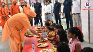 Ramnavami Celebrations Marked by Special Kanya Poojan at Gorakhnath Temple