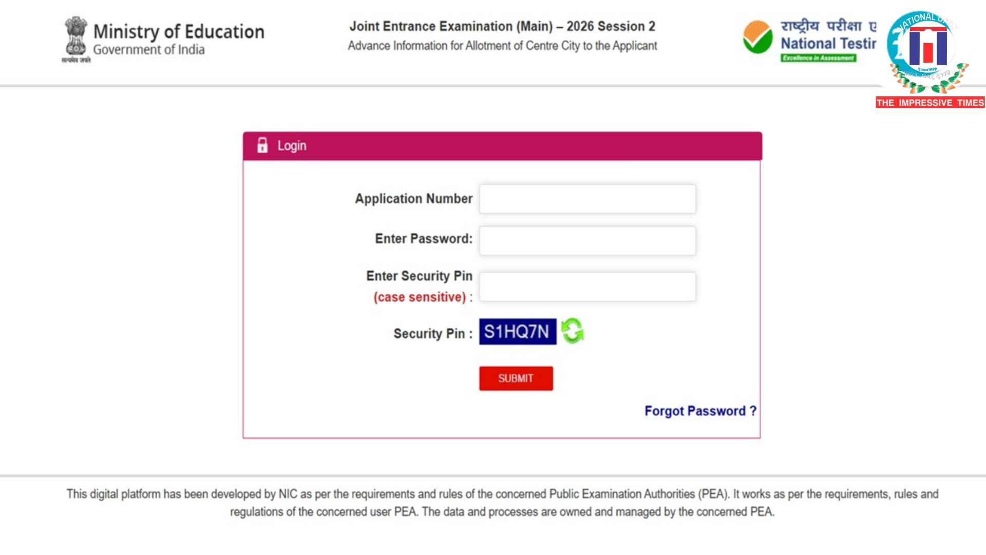 NTA Releases City Slip for JEE Main 2026 Candidates in Gulf Centres