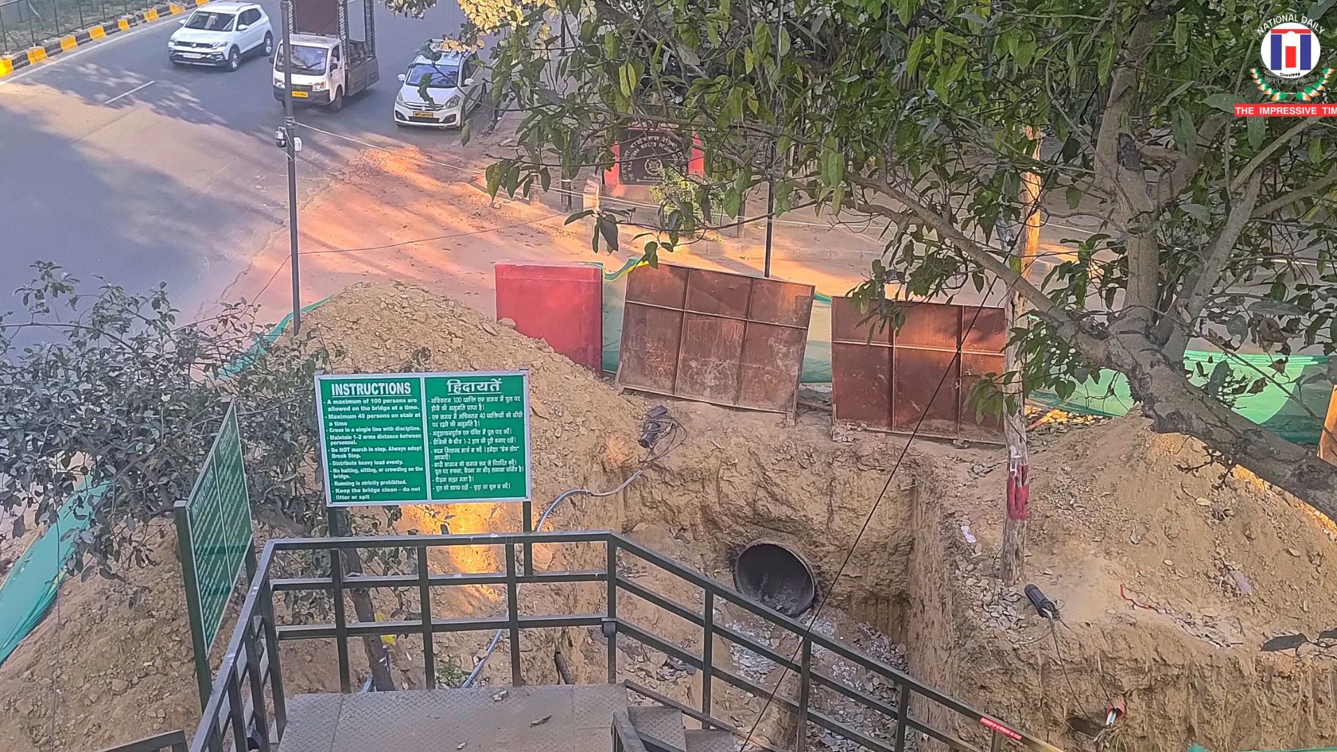 Construction of Long-Pending Foot Overbridge Begins Near Rajputana Rifles HQ in Delhi