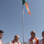 Gujarat Chief Minister Bhupendra Patel Hoists BJP Flag on Party Foundation Day
