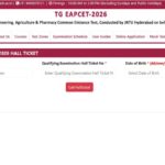 TG EAPCET 2026 Admit Card Released for Agriculture and Pharmacy Stream