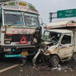 Deadly Highway Blaze in Bahraich After Multi-Truck Crash Leaves Two Drivers Dead
