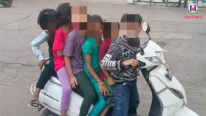 Bengaluru Scooter Stunt Sparks Outrage as Six Kids Ride Without Helmets