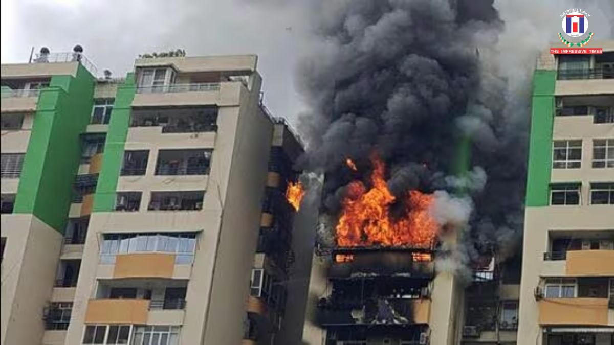Massive Fire Breaks Out in Ghaziabad High-Rise, Multiple Flats Affected
