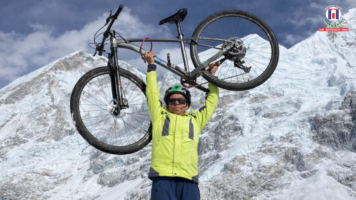 Gorakhpur Cyclist Divya Singh Creates History by Reaching Everest Base Camp on Bicycle