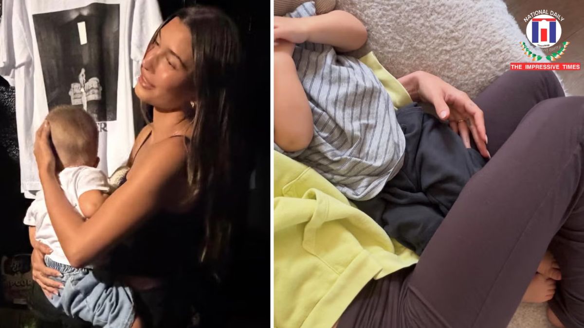 Hailey Bieber Shows Off Stylish “Cool Mom” Vibes in Easter Social Media Post