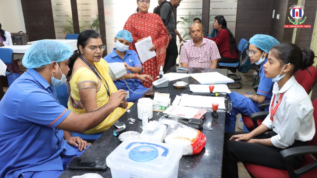 Free Health Camp Held at NPTI Faridabad Draws Large Participation