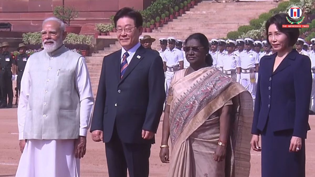 PM Modi Welcomes South Korean President Lee Jae Myung with Ceremonial Honours at Rashtrapati Bhavan