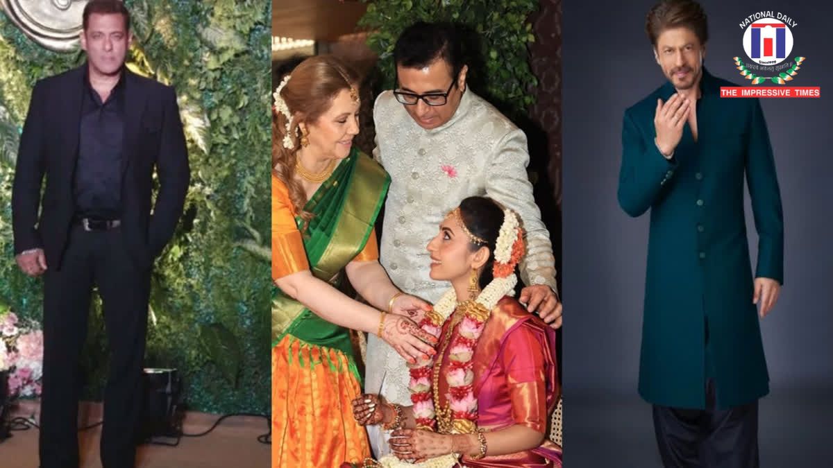 Shah Rukh Khan and Salman Khan Add Star Power at Rajat Sharma’s Daughter’s Wedding