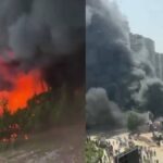 Massive Fire Breaks Out Near Gaur Chowk Market in Ghaziabad