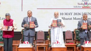 Amit Shah Launches Tushar Mehta’s Book, Highlights Strength of Judiciary and Democracy