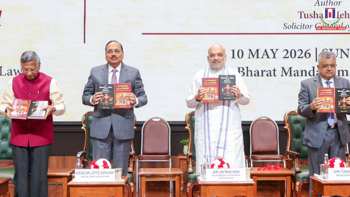 Amit Shah Launches Tushar Mehta’s Book, Highlights Strength of Judiciary and Democracy