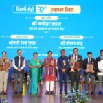 CM Rekha Gupta Announces 7 New Corridors in Delhi Metro Phase V (B) at 32nd Foundation Day Event