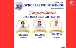 Scholars Pride School Achieves Perfect 100 Percent Result in CBSE Class 12 Board Examination