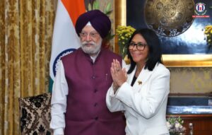 Union Minister Hardeep Singh Puri discusses energy cooperation with Venezuela’s Acting President; highlights role in India’s oil diversification strategy