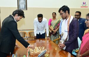 Tamil Nadu CM Vijay Meets Grandmaster Praggnanandhaa, Honours Chess Star with ₹50 Lakh Reward