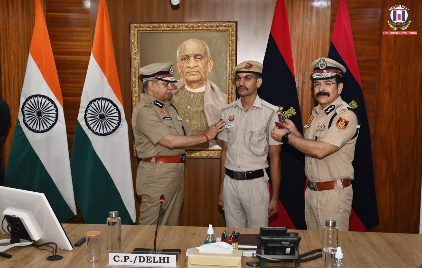 Delhi Police Commissioner Honours Personnel for Bravery, Grants Out-of-Turn Promotions