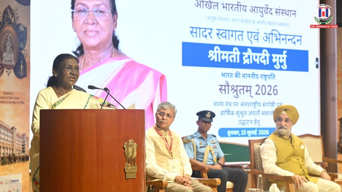 President Murmu Calls for Scientific Advancement of Ayurveda at Saushrutam 2026
