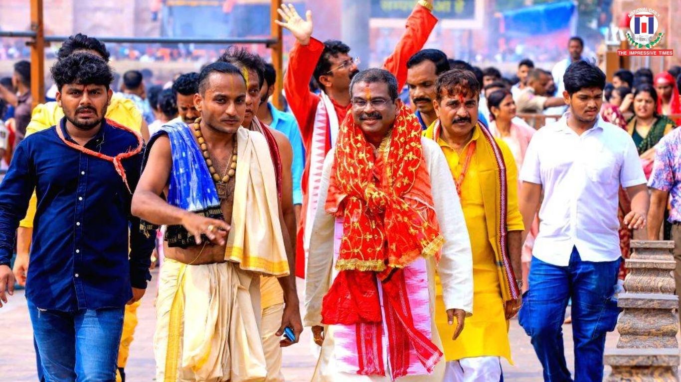 Dharmendra Pradhan Offers Prayers at Puri Jagannath Temple Before Rath Yatra Festivities