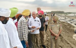Barinder Kumar Goyal Reviews Sutlej Embankment Works, Unveils Advanced Flood Protection Measures