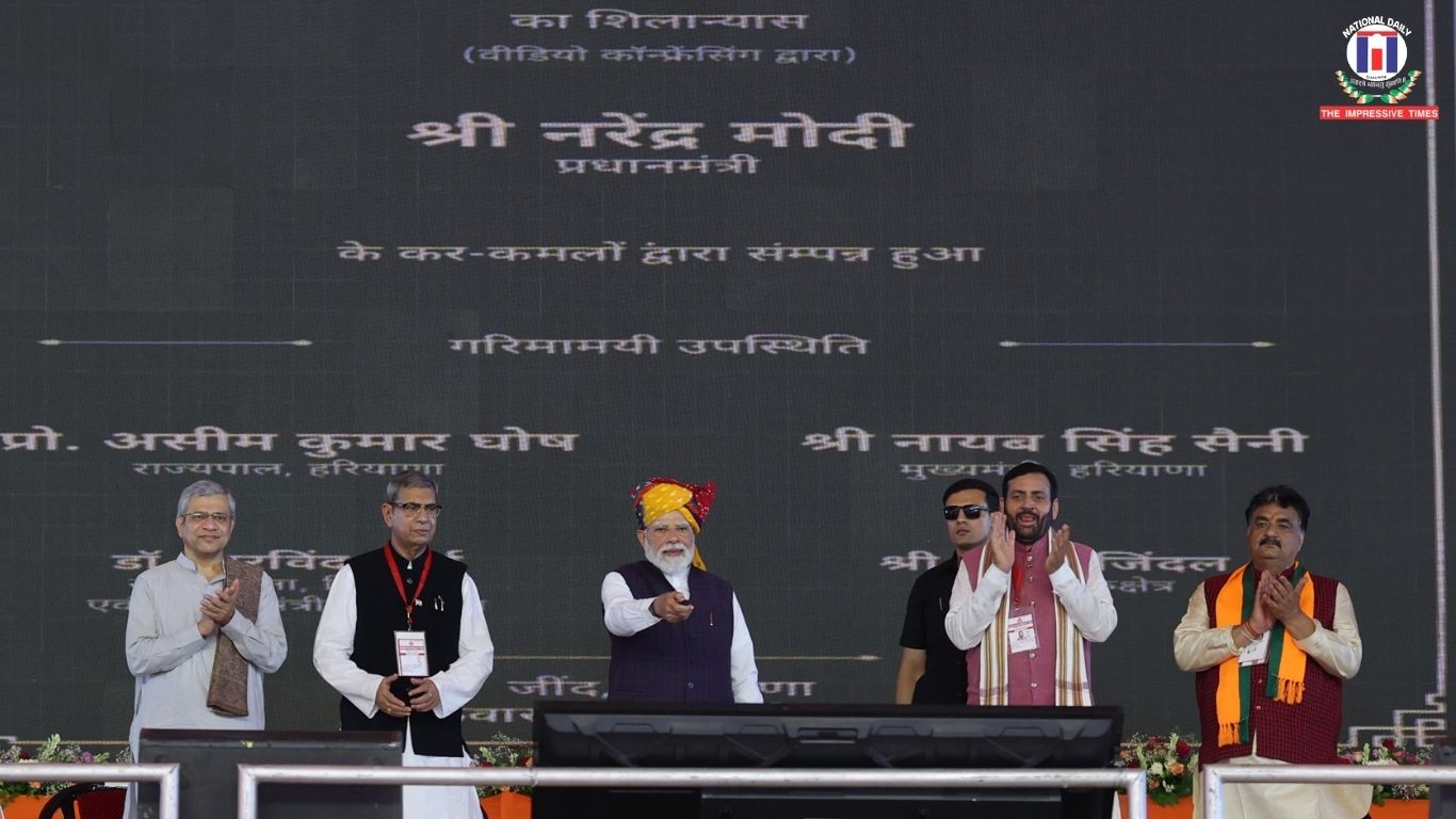 PM Modi Launches ₹14,700-Crore Projects in Haryana, Flags Off India’s First Hydrogen Train