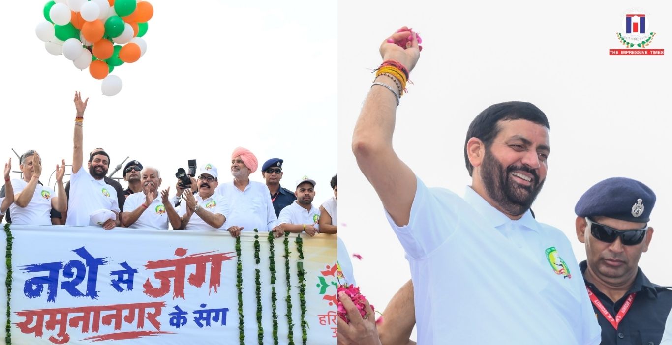 CM Nayab Saini Flags Off Anti-Drug Marathon in Yamunanagar; Over 1.16 Lakh Register for Awareness Drive