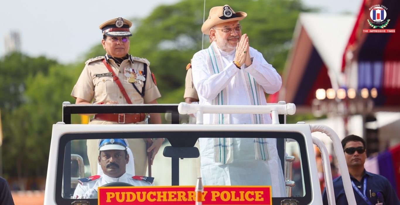 President’s Colours conferred on Puducherry Police; Amit Shah lauds force for valour and dedicated service