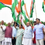 Delhi Tiranga Yatra led by Rekha Gupta at Assembly complex