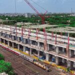 Vadodara Bullet Train Station Takes Shape Above Railway Platform 7