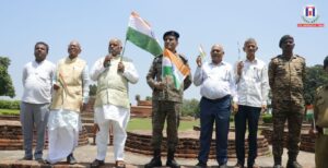 Bihar Minister Shravan Kumar Joins NCC Cadets in ‘Har Ghar Tiranga’ Pledge at Nalanda Heritage Site