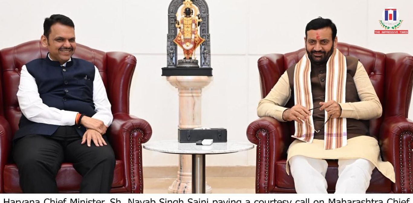 CM Nayab Singh Saini meets Maharashtra CM Devendra Fadnavis during Mumbai visit