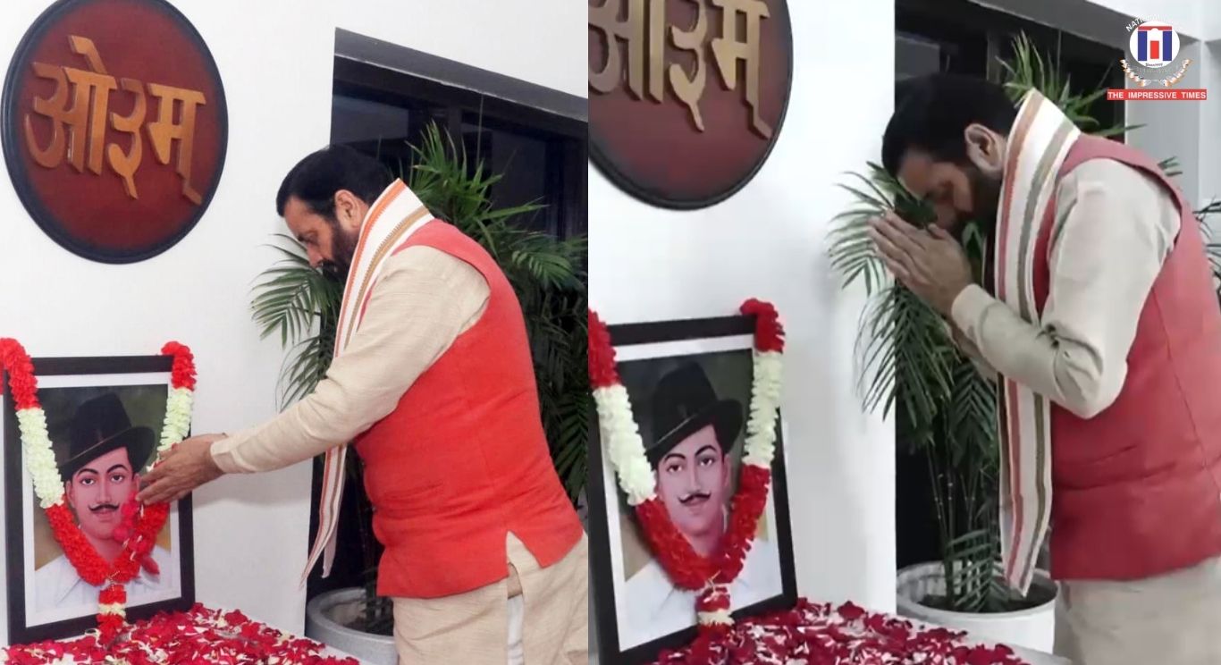 Haryana CM Nayab Singh Saini Pays Tribute to Shaheed Bhagat Singh on 119th Birth Anniversary