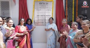 CM Rekha Gupta interacts with students at Maitreyi College’s ‘Yuva Manthan: Tradition and Progress’ programme during Diamond Jubilee celebrations