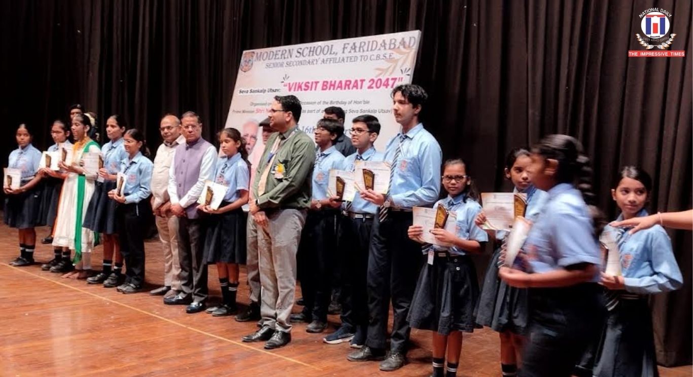 Seva Sankalp Utsav – Viksit Bharat 2047 Celebrated at Modern School, Sector 17, Faridabad