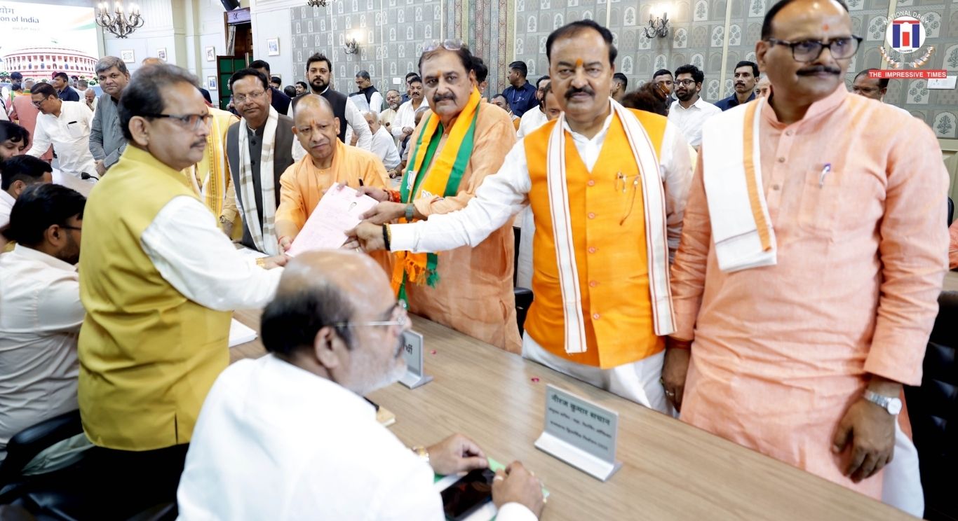 Yogi Adityanath Accompanies BJP Nominees as Eight Candidates File Rajya Sabha Papers in Lucknow