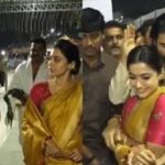Vijay Deverakonda Protectively Holds Rashmika Mandanna as Fans Mob Couple at Tirumala Ahead of Ranabaali Release